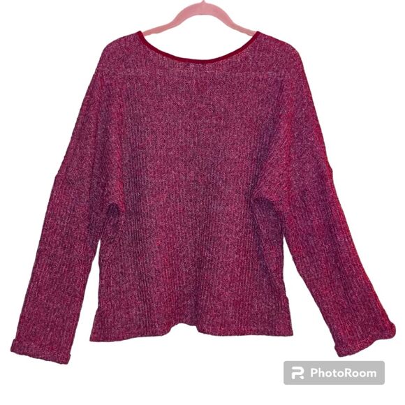 LTX Knit Sweater Pullover Long Sleeve Casual Top‎ Purple Size L SKUW238 - Picture 4 of 4